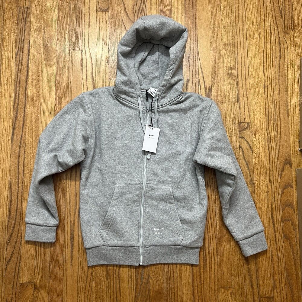 Size XXS Nike x MMW Matthew Williams Heavyweight Full Zip Hoodie DR5362-050 Grey